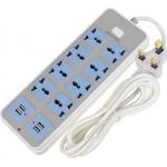 Home Desk Mount Power Strip European Style Plug Intelligent USB Lightning Fast Charging for sale
