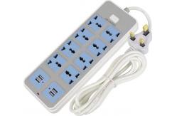 China Home Desk Mount Power Strip European Style Plug Intelligent USB Lightning Fast Charging supplier