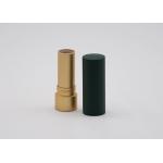 Cylindrical 3.5g Green Color Empty Lipstick Tube Hot Stamping Logo for sale
