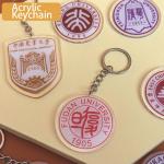 Customized Souvenir Acrylic Keychain for School Fete Day Printing Silk Screen Printing