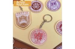 China Customized Souvenir Acrylic Keychain for School Fete Day Printing Silk Screen Printing supplier