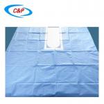 Breathable Single Use Blue Surgical U Split Drape Sheet For Hospital for sale