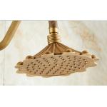 Retro Bronze Carved Wall Mounted Rain Shower Faucets