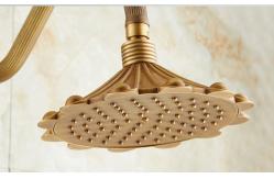 China Retro Bronze Carved Wall Mounted Rain Shower Faucets supplier