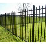 Powder Coating Wrought Iron Welded Wire Garden Fence Black Tubular for sale