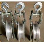 Single Aluminum Cable Pulling Pulley SHD 20 KN Conductor Stringing Block for sale
