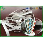 Recycle And Harmless Paper 14mm 15mm 60gsm White Kraft Paper Rolls For Paper Straws for sale