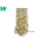 Mixed Brown Color Synthetic Hair Weave Extensions Natural Curly Weft , Tangle Free for sale