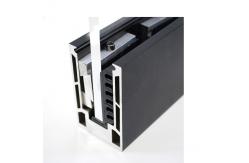 China 6m U Channel 6063 Aluminum Extrusion Framing , Balcony Glass Door Metal Frame supplier