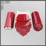 Buddhist Temple Antique Red Roof Tiles Chinese Roof Ornaments Handmade Sculpture for sale