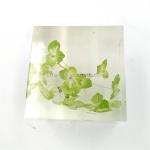 Folk Art Flower Paperweight  Transparent Acrylic Paperweight Sample Available