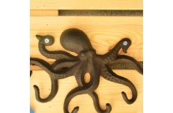 China Wall Mounted Creative Octopus Cast Iron Hat Hooks supplier