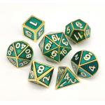 Polyhedron Green Metal RPG Dice Portable With Exquisite Gift Box Packaging​ for sale