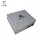 Recycled Glossy Lamination Silver Cardboard Gift Boxes With Black Inside for sale
