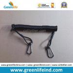Elastic Spiral Construction Field Stopdrop Tooling Coil Lanyard Cable w/ Press-in Hook