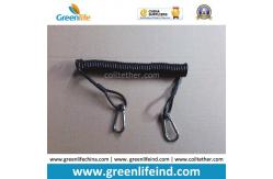 China Elastic Spiral Construction Field Stopdrop Tooling Coil Lanyard Cable w/ Press-in Hook supplier