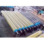 Smooth Surface Rubber Coated Conveyor Rollers , Industrial Rubber Rollers No Swelling for sale