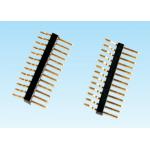 Single Row Right Angle Pin Header Connector SMT Type Copper Alloy Contact Material for sale