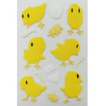Luminous Yellow Decorative 3d Stickers For Cards / Girls Stationery Non Toxic for sale
