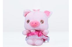 China Machine Washable Plush Pet Toys Soft Feeling Pink Pig Design Customized Logo supplier
