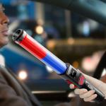 Red And Blue Baton Alcohol Blowing Device / Breath Analyser Machine for sale
