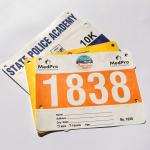 Screen Printing Method for Participant Recognition Numbers in White Blue and Customized Colors