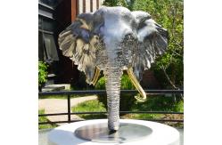 China Stainless Steel 316L Elephant Head Sculpture With Exquisite Casting Craftsmanship And Durable Structure supplier