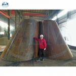 PED 300mm 89MM Cylinder Conical Tank Heads Crown Radius Of Ellipsoidal Metal Dish for sale