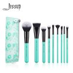 Antimicrobial Fiber Jessup 9pcs Turquoise Makeup Brushes for sale
