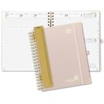 Leatherette Custom Hardcover Planner Jul. 2023 Jun. 2023 Light Pink for sale