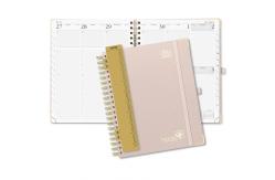 China Leatherette Custom Hardcover Planner Jul. 2023 Jun. 2023 Light Pink supplier