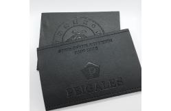 China Custom Embossed Leather Patches , PU Leather Labels Fashionable Design supplier