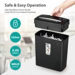 ETL Approval Compact Paper Destruction Machine 6 Sheets Paper Shredder 13L C220P-6