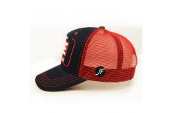China Customized Size  Snapback Hats , Mesh Trucker Cap 3d Embroidered supplier
