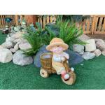 Outdoor Magnesium Oxide Garden Statue Sculpture Small Children Riding Statue for sale