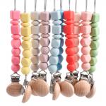 Red Pink Silicone Bead Dummy Clip Personalised Dummy Clip Silicone for sale
