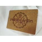 Durable Adhesive Jeans Leather Patch Labels , Custom Leather Shoulder Patches