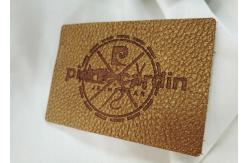 China Durable Adhesive Jeans Leather Patch Labels , Custom Leather Shoulder Patches supplier