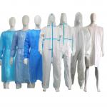 Customizable CE Nonwoven Microporous Medical Protective Coverall With Elastic Wrist Ankle Cap Brim for sale