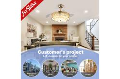 China Three Blades 107cm Folding Chandelier Ceiling Fan Retractable Blades supplier