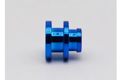 China Shiny Blue Aluminum Perfume Cap FEA15mm Thread Shape supplier