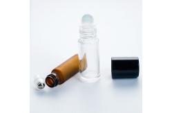 China Matte Amber Glass Roller Bottles Bulk 3 Oz 10ml supplier