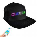 Editing LED Display Hat With Bluetooth App Control Rechargeable Black for sale