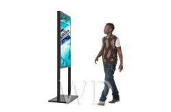 China Floor Stand Adjustable Length 2500cd/M² Advertising Kiosk Display Dual Screens supplier