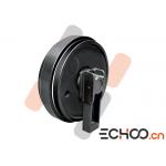 Hardness Rail Surface Front Idler Excavator / Idler Pulley Wheel Maintain Track Tension for sale