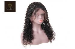 China Fluffy 20inch 100 Real Human Hair Wigs Deep Wave 4x4 Closure Wig supplier