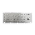PS2 USB Compact 69 Keys Kiosk Keyboard With Trackball For Rear Panel Mounting for sale