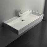 900*450*100mm Manmade Stone Rectangular Wall Mount Sink for sale