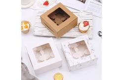 China Transparent Window Cupcake Packaging Box for Muffins Pastries supplier