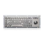 69 keys compact format IP65 static stainless steel keyboard with optical trackball for sale